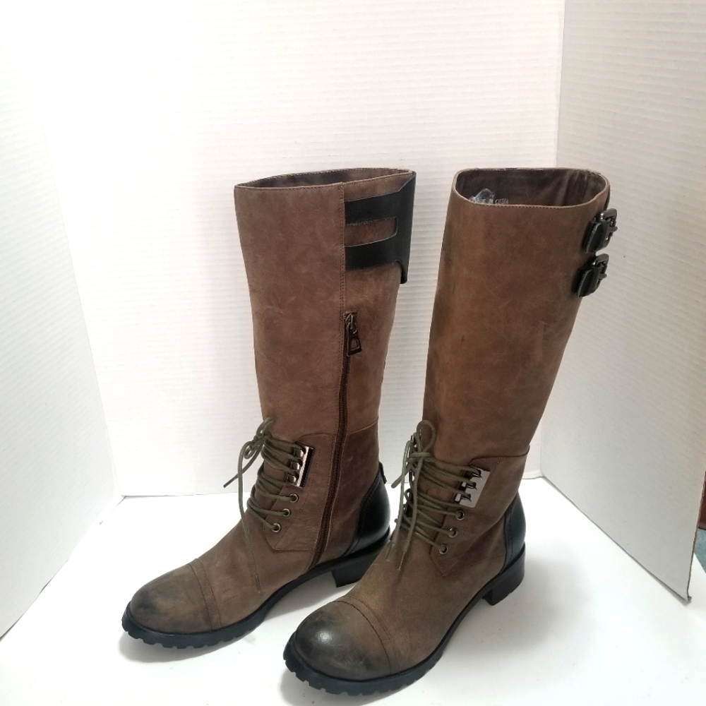 🆕️ BNWOT. RUDSAK Long Knee High Motorcycle Leather Boots. Size: EU 39 US 9.